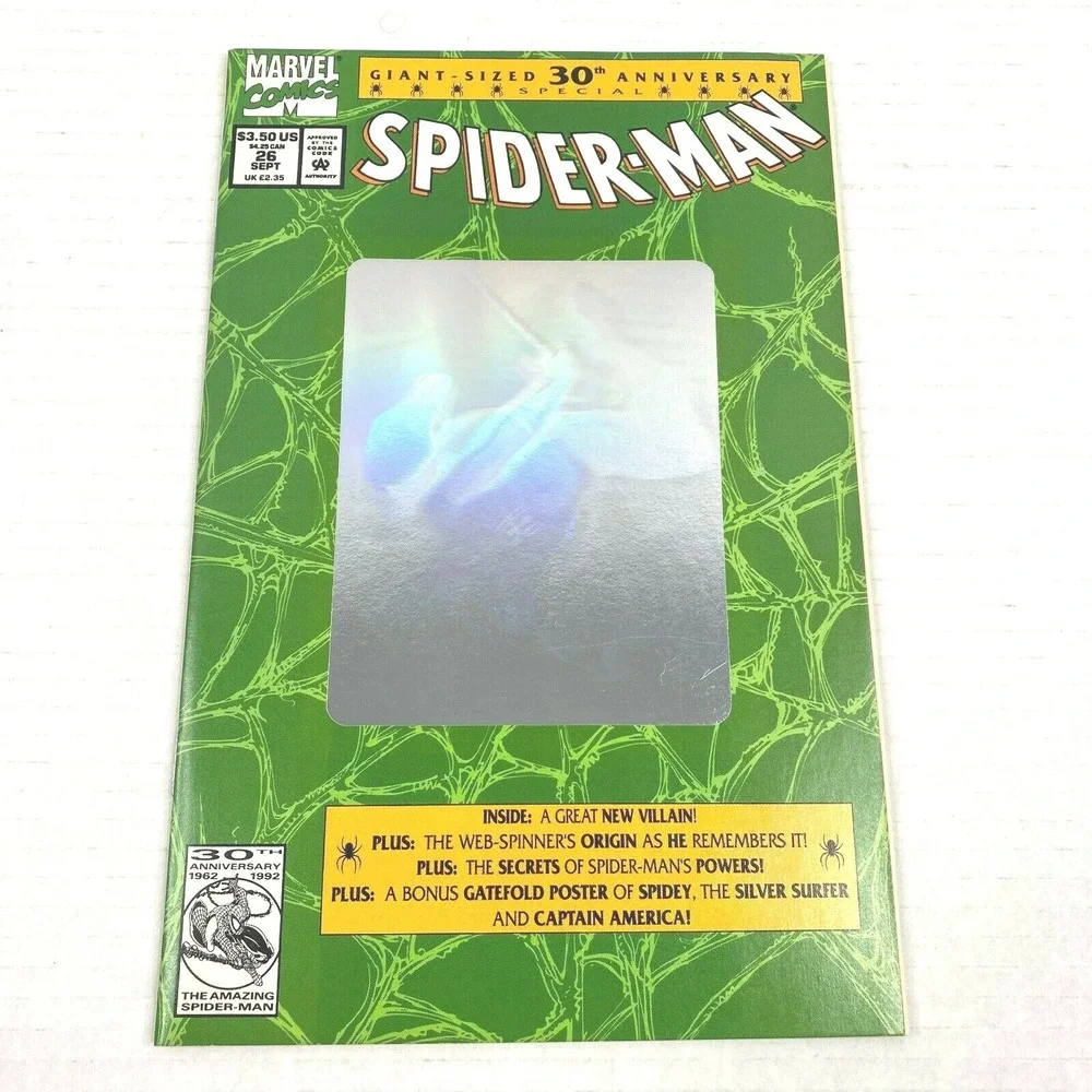 Marvel Spider-Man Comic Book 26 30th Anniversary Hologram Cover September‎ 1992